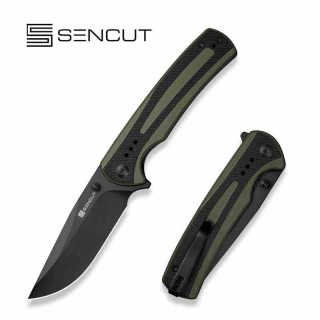Couteau Sencut Regnator OD/Black Lame Clip Point Acier 9Cr18MoV Manche G10 Linerlock IKBS Clip S240572 - Livraison Gratuite