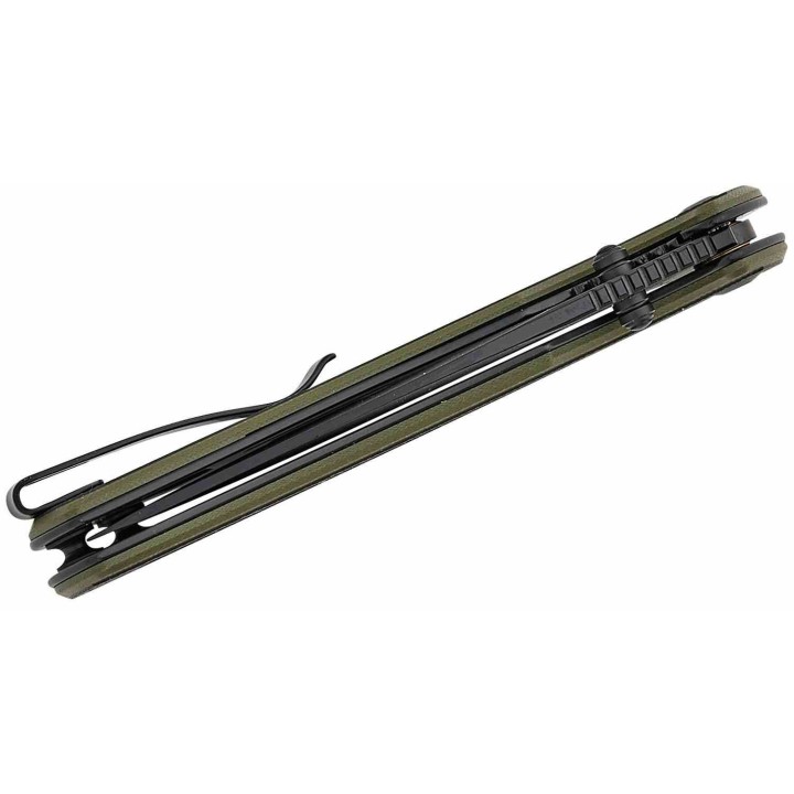 Couteau Sencut Regnator OD/Black Lame Clip Point Acier 9Cr18MoV Manche G10 Linerlock IKBS Clip S240572 - Livraison Gratuite