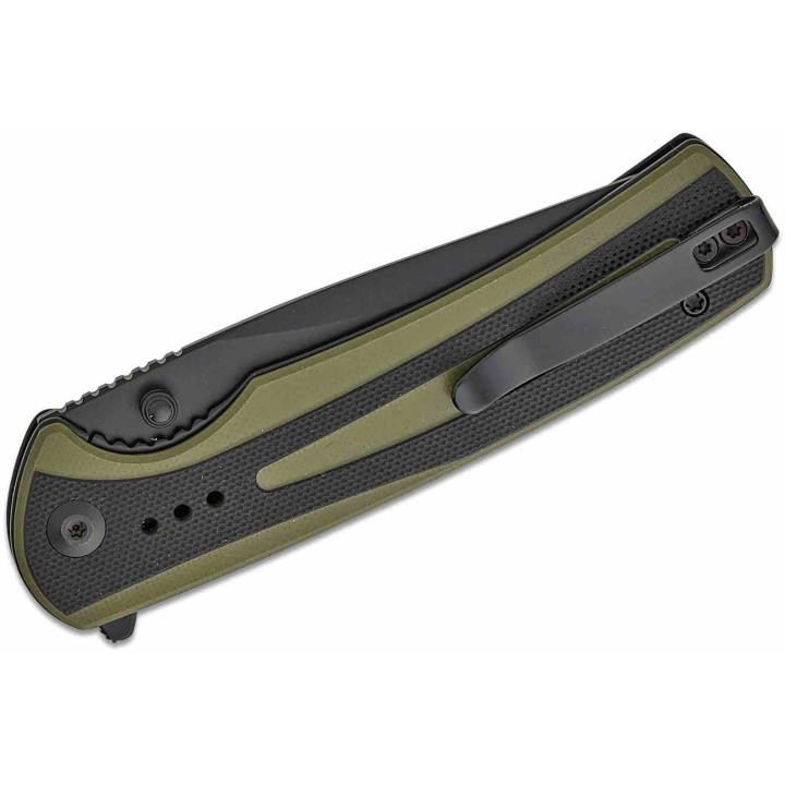 Couteau Sencut Regnator OD/Black Lame Clip Point Acier 9Cr18MoV Manche G10 Linerlock IKBS Clip S240572 - Livraison Gratuite