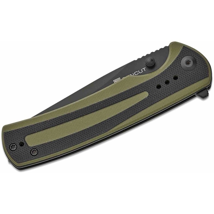 Couteau Sencut Regnator OD/Black Lame Clip Point Acier 9Cr18MoV Manche G10 Linerlock IKBS Clip S240572 - Livraison Gratuite