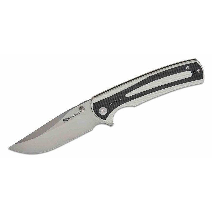 Couteau Sencut Regnator White/Black Lame Clip Point Acier 9Cr18MoV Manche G10 Linerlock IKBS Clip S240573 - Livraison Gratuite