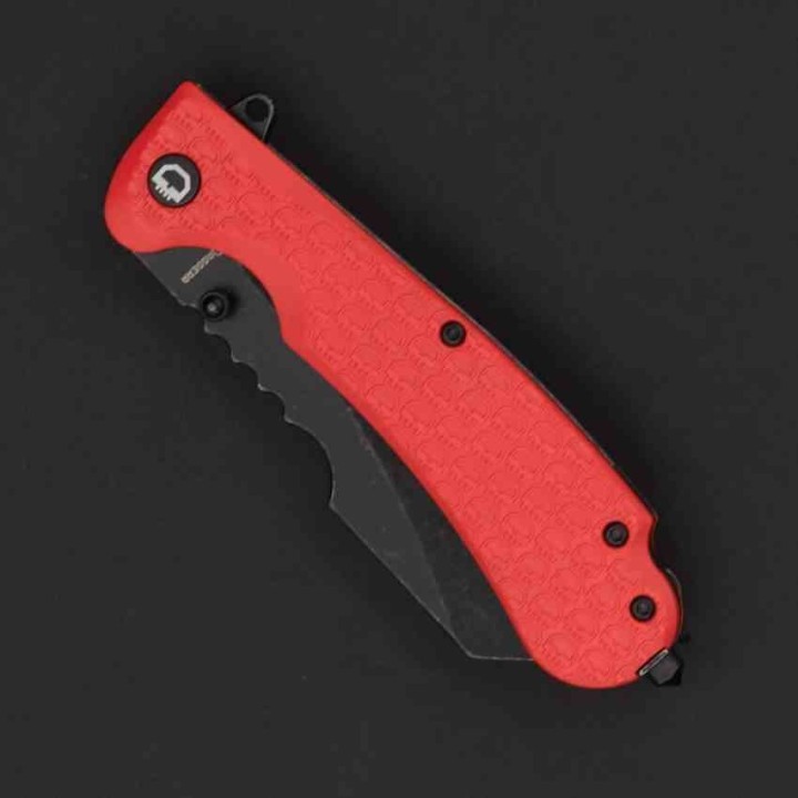 Couteau Daggerr Rhino Orange Lame Sheepsfoot Acier 8Cr14MoV BLK Manche FRN Brise-Vitres DGRRNFORBW - Livraison Gratuite