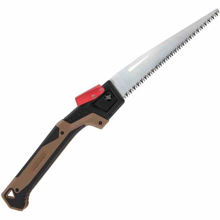 Scie Pliante Gerber Bushcraft Lame Acier Carbone SK5 Manche GFN Coyote Etui Nylon G1067465 - Livraison Gratuite