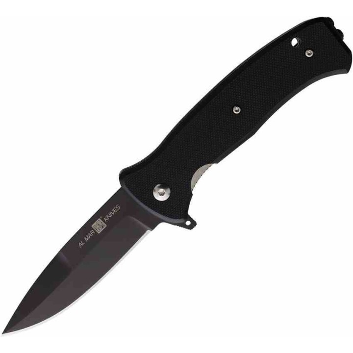 Couteau Al Mar SERE 3 Lame Talon Acier S35VN Manche G10 Noir IKBS Linerlock Clip AMK2216 - Livraison Gratuite