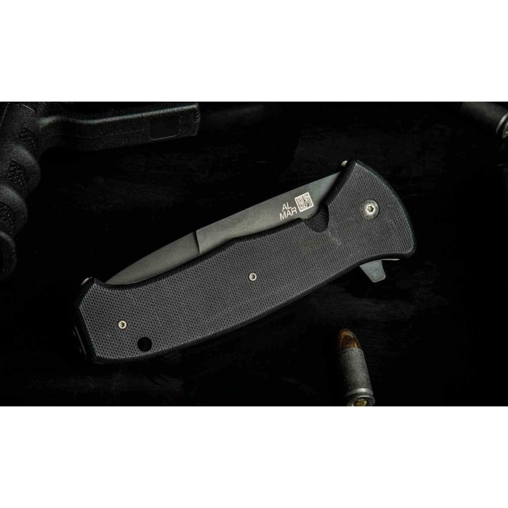 Couteau Al Mar SERE 3 Lame Talon Acier S35VN Manche G10 Noir IKBS Linerlock Clip AMK2216 - Livraison Gratuite
