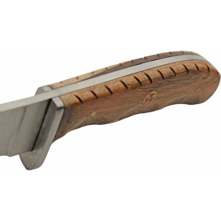 Couteau Mosaic Kickerwood Hunter Lame Acier Inox Manche Bois Etui Cuir PA203483 - Livraison Gratuite