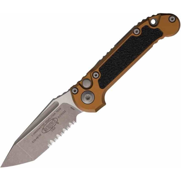 Couteau Microtech LUDT Gen III T/E Tan Lame Tanto Serr Acier M390MK Manche Alu USA MCT113611APTA - Livraison Gratuite