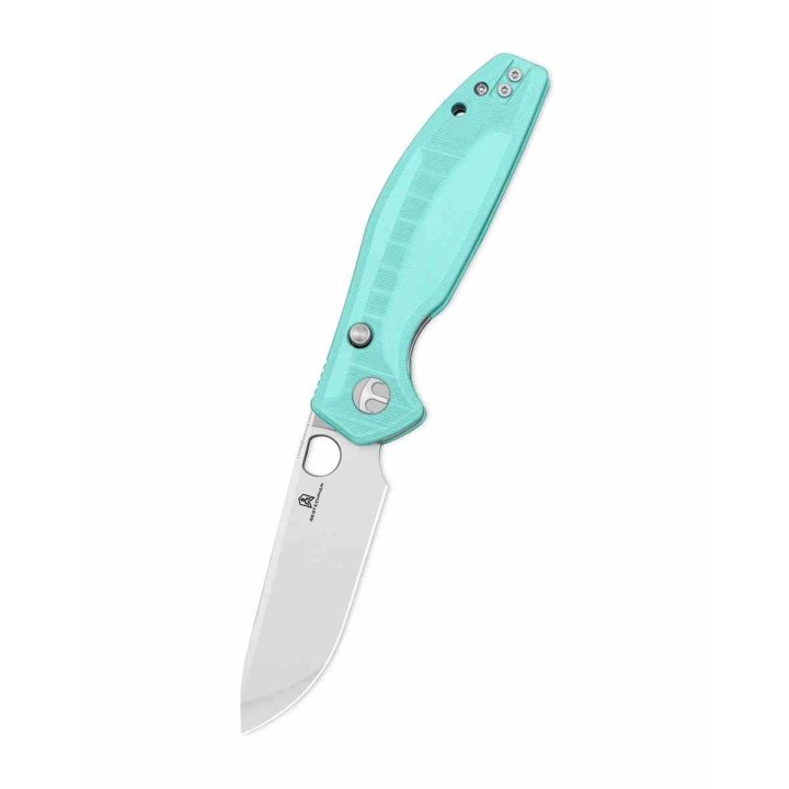Couteau Bestechman Angry Owl Aqua Lame Acier D2 Satin Manche G10 IKBS Button Lock BTKMK12B1 - Livraison Gratuite