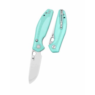 Couteau Bestechman Angry Owl Aqua Lame Acier D2 Satin Manche G10 IKBS Button Lock BTKMK12B1 - Livraison Gratuite