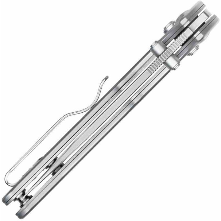 Couteau Olight Rubato 3 Rail Lock Lame Drop Point Acier 10Cr15CoMoV Manche Inox Clip OLTRUBATO3STHD - Livraison Gratuite