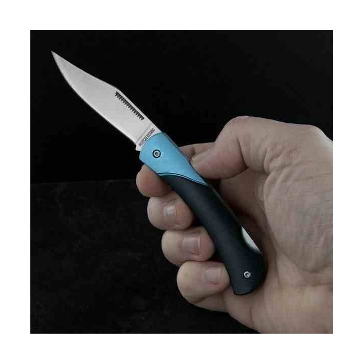 Couteau Rough Rider Lockback Lame Clip Point Acier VG10 Manche Aluminium RR2201 - Livraison Gratuite