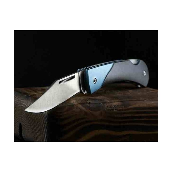 Couteau Rough Rider Lockback Lame Clip Point Acier VG10 Manche Aluminium RR2201 - Livraison Gratuite