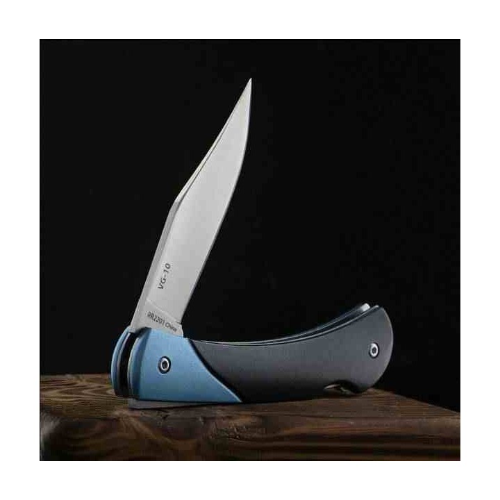 Couteau Rough Rider Lockback Lame Clip Point Acier VG10 Manche Aluminium RR2201 - Livraison Gratuite