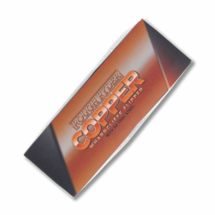 Couteau Rough Rider Copper Lame Wharncliffe Acier D2 Manche Cuivre Linerlock RR2238 - Livraison Gratuite