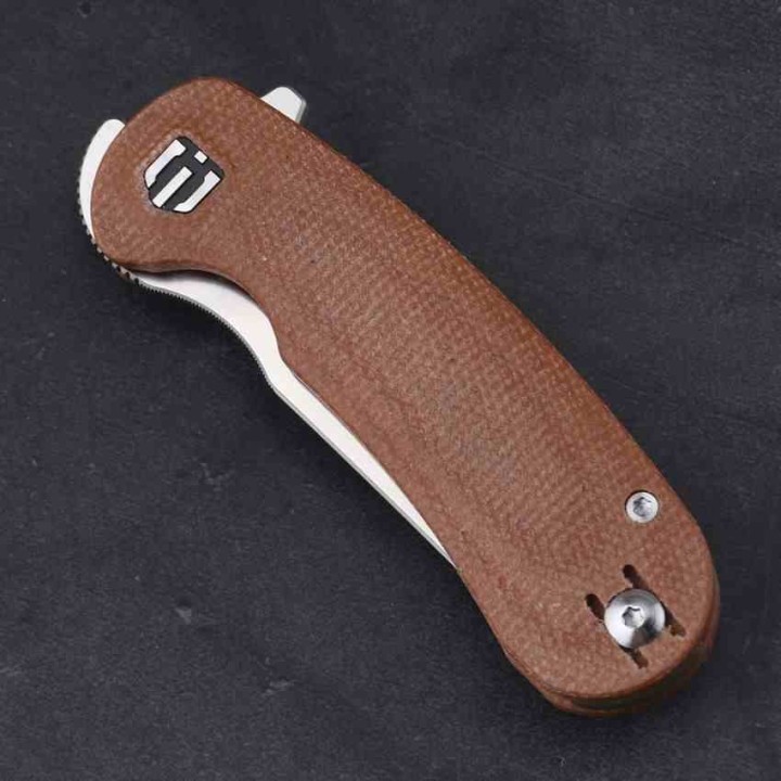 Couteau Shieldon Hoplon Lame Tanto Acier 154CM Manche Micarta Linerlock Clip SHIRH01A - Livraison Gratuite