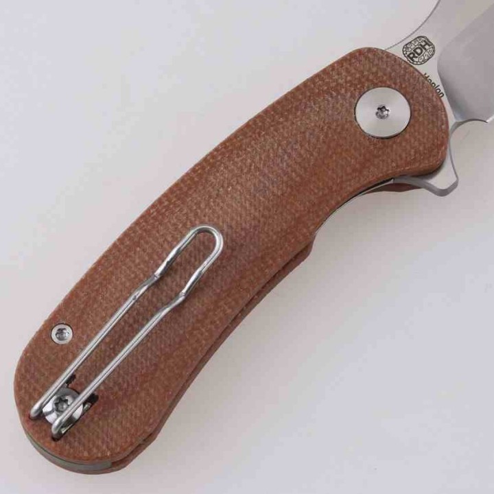 Couteau Shieldon Hoplon Lame Tanto Acier 154CM Manche Micarta Linerlock Clip SHIRH01A - Livraison Gratuite