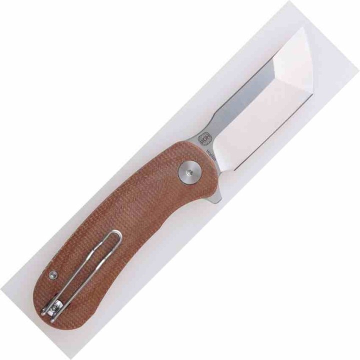 Couteau Shieldon Hoplon Lame Tanto Acier 154CM Manche Micarta Linerlock Clip SHIRH01A - Livraison Gratuite
