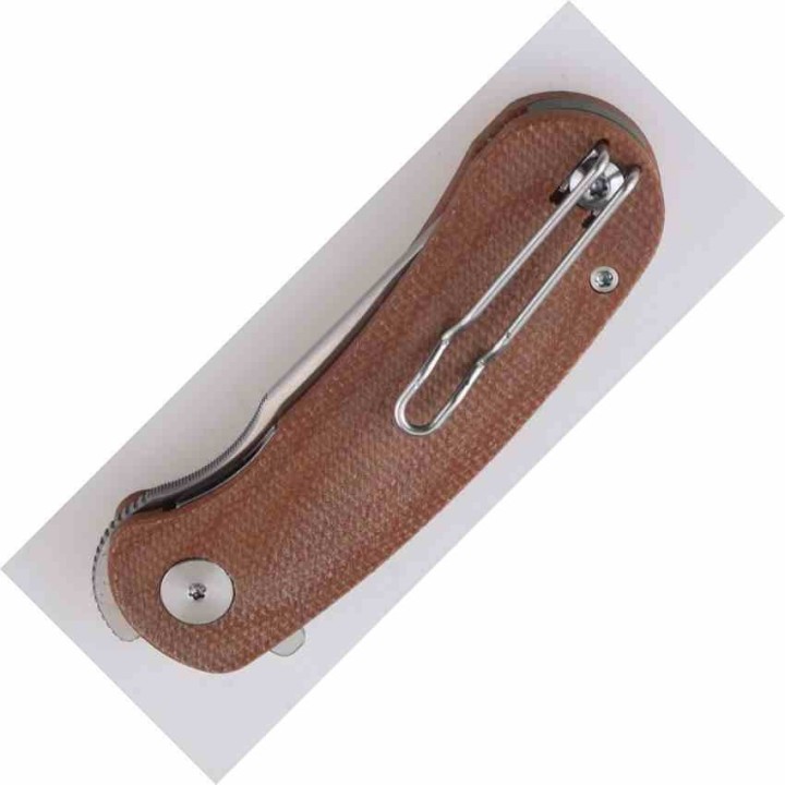 Couteau Shieldon Hoplon Lame Tanto Acier 154CM Manche Micarta Linerlock Clip SHIRH01A - Livraison Gratuite