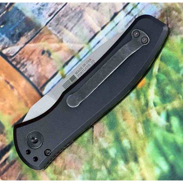 Couteau Automatique Gerber Empower AUTO Lame Acier S30V Manche Alu Black/White Button Lock USA G1323 - Livraison Gratuite