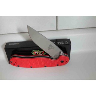 Couteau Ontario RAT Model 1 Red Manche G10 Lame Acier S35VN Satin Liner Lock Clip ON8864 - Livraison Gratuite