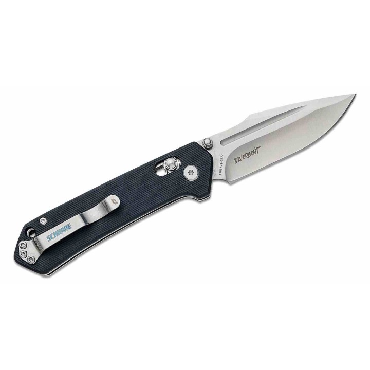 Couteau Schrade Delta Class Divergent Lame Acier AUS-8 Harpoon Manche G10 Crossbar Lock SCH1182620 - Livraison Gratuite