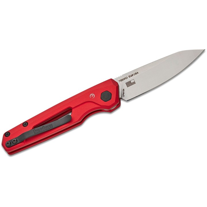 Couteau Automatique Kershaw Launch 11 AUTO Red Lame Acier CPM-154 Manche Alu Push Button USA KS7550RD - Livraison Gratuite