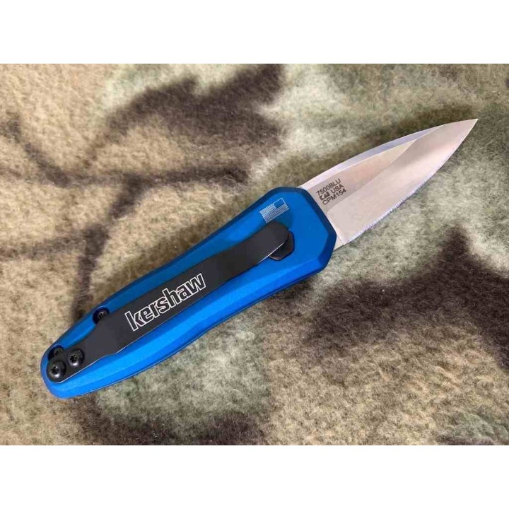 Couteau Kershaw Launch 4 AUTOMATIQUE Blue Lame Acier CPM-154 Manche Alu Button Lock USA KS7500BLU - Livraison Gratuite