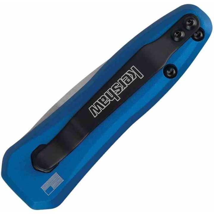 Couteau Kershaw Launch 4 AUTOMATIQUE Blue Lame Acier CPM-154 Manche Alu Button Lock USA KS7500BLU - Livraison Gratuite