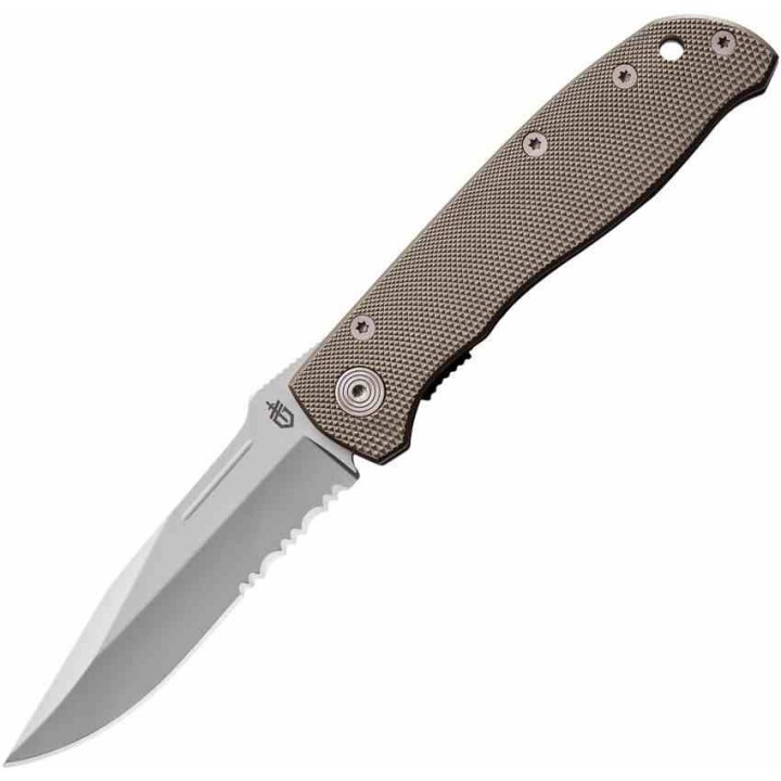 Couteau Gerber Air Ranger Linerlock Lame Acier Inoxydable Dentelée Bead Blast Manche Aluminium G3906DIP - Livraison Gratuite