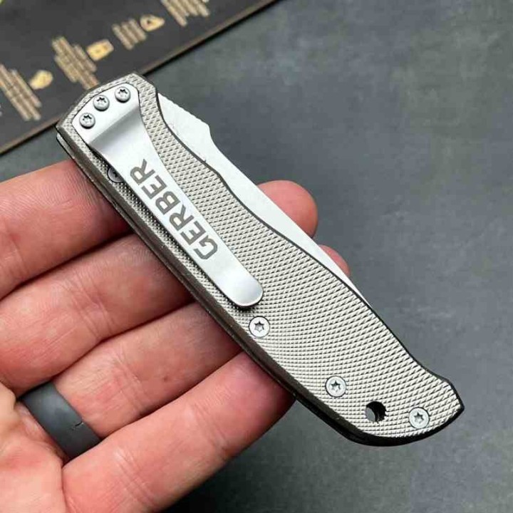Couteau Gerber Air Ranger Linerlock Lame Acier Inoxydable Dentelée Bead Blast Manche Aluminium G3906DIP - Livraison Gratuite
