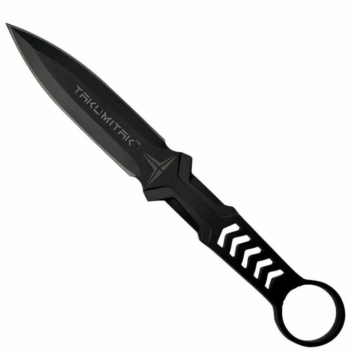 Couteau Dague Takumitak Missing Screw Lame Acier 3Cr13 Spear Point Etui FRN TKF302 - Livraison Gratuite
