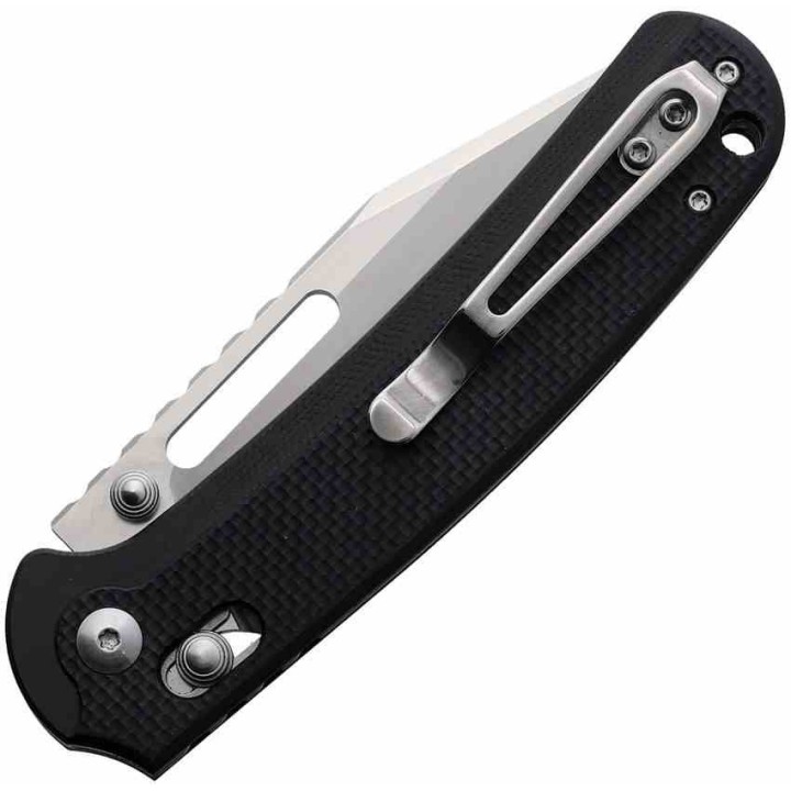 Couteau Ganzo G-Lock Lame Acier D2 Satin Manche G10 Liner Lock Clip GA768BK - Livraison Gratuite