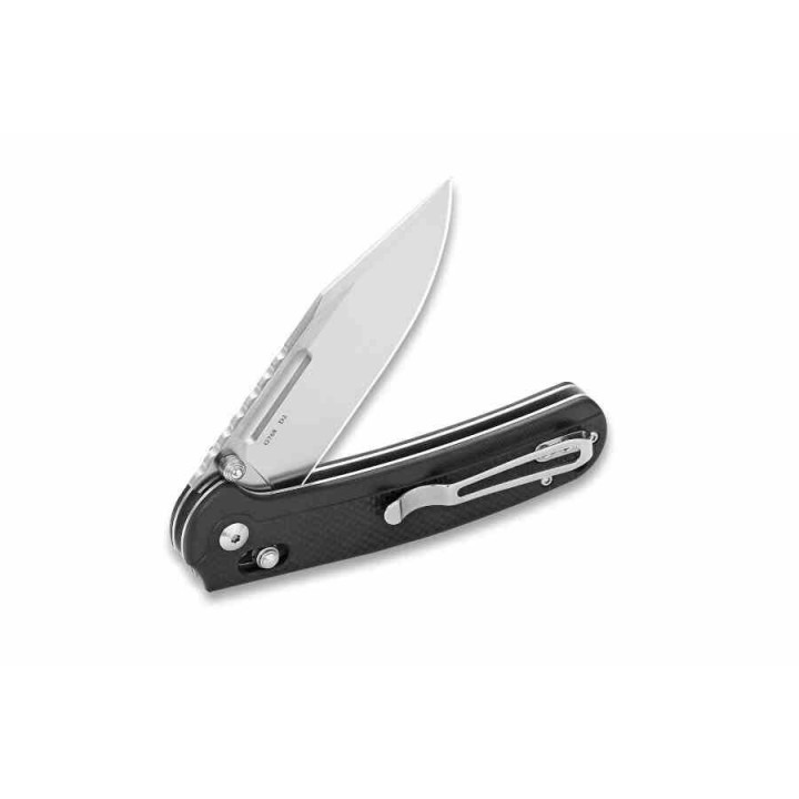 Couteau Ganzo G-Lock Lame Acier D2 Satin Manche G10 Liner Lock Clip GA768BK - Livraison Gratuite