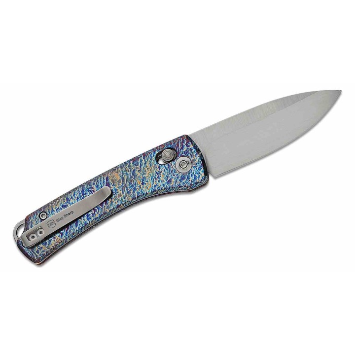 Couteau WE Knife Nightblade Blue Manche Titane Lame Acier CPM 20CV Crossbar Lock Clip IKBS WE220464 - Livraison Gratuite