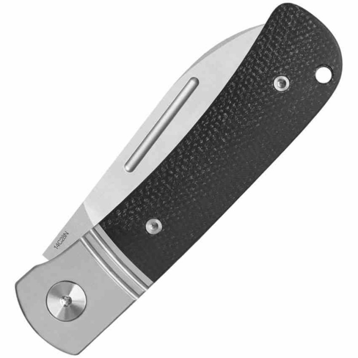 Couteau QSP Hedgehog Slip Joint Lame Acier 14C28N Spear Point Manche Micarta QS142SPA - Livraison Gratuite