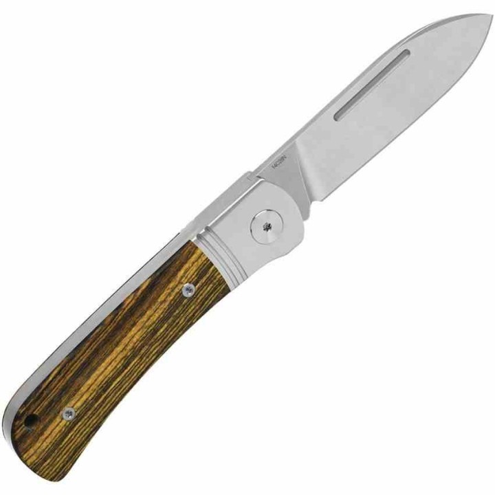 Couteau QSP Hedgehog Slip Joint Lame Acier 14C28N Spear Point Manche Bocote QS142SPB - Livraison Gratuite