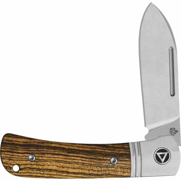 Couteau QSP Hedgehog Slip Joint Lame Acier 14C28N Spear Point Manche Bocote QS142SPB - Livraison Gratuite