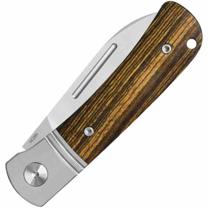 Couteau QSP Hedgehog Slip Joint Lame Acier 14C28N Spear Point Manche Bocote QS142SPB - Livraison Gratuite