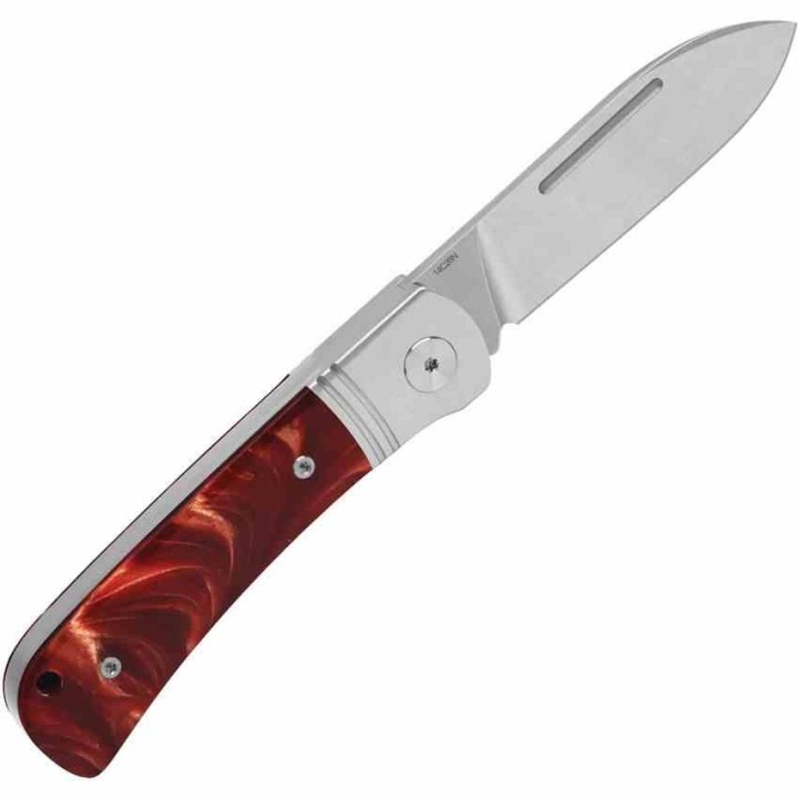 Couteau QSP Hedgehog Slip Joint Lame Acier 14C28N Spear Point Manche Resine QS142SPC - Livraison Gratuite