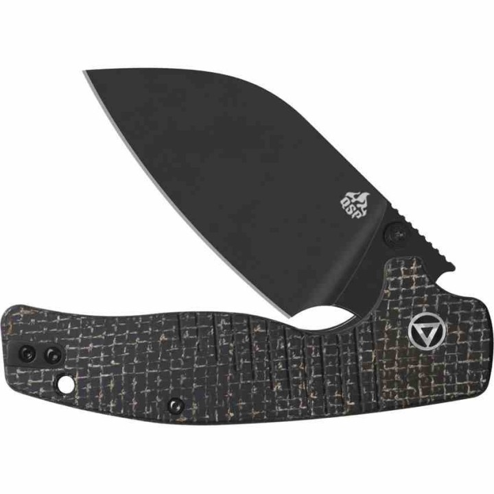 Couteau QSP Chefmaster Brown Lame Sheepsfoot Acier 14C28N Manche Micarta IKBS Linerlock QS163C2 - Livraison Gratuite