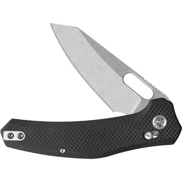 Couteau QSP Emu Glyde Lock Lame Wharncliffe SW Acier 14C28N Manche G-10 Noir IKBS QS164C1 - Livraison Gratuite