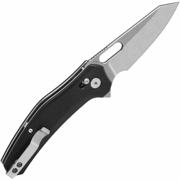 Couteau QSP Emu Glyde Lock Lame Wharncliffe SW Acier 14C28N Manche G-10 Noir IKBS QS164C1 - Livraison Gratuite