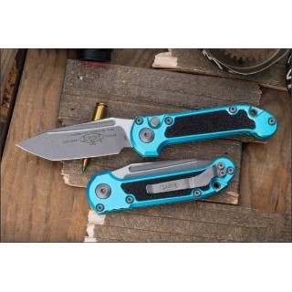 Couteau Microtech LUDT Gen III Automatique Lame Tanto Acier M390MK Manche Alu Turquoise USA MCT113610APTQ - Livraison Gratuite