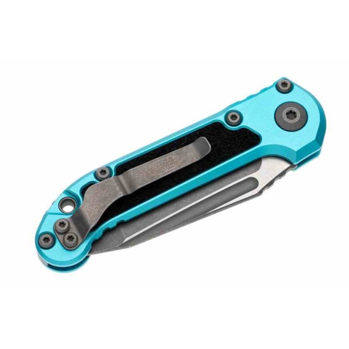 Couteau Microtech LUDT Gen III Automatique Lame Tanto Acier M390MK Manche Alu Turquoise USA MCT113610APTQ - Livraison Gratuite