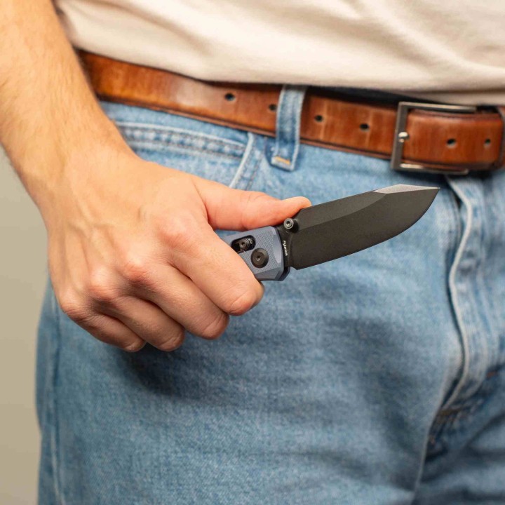 Couteau Flytanium BEEF Crossbar Lock Lame Acier D2 Manche G-10 Bleu FLY1386SBS - Livraison Gratuite