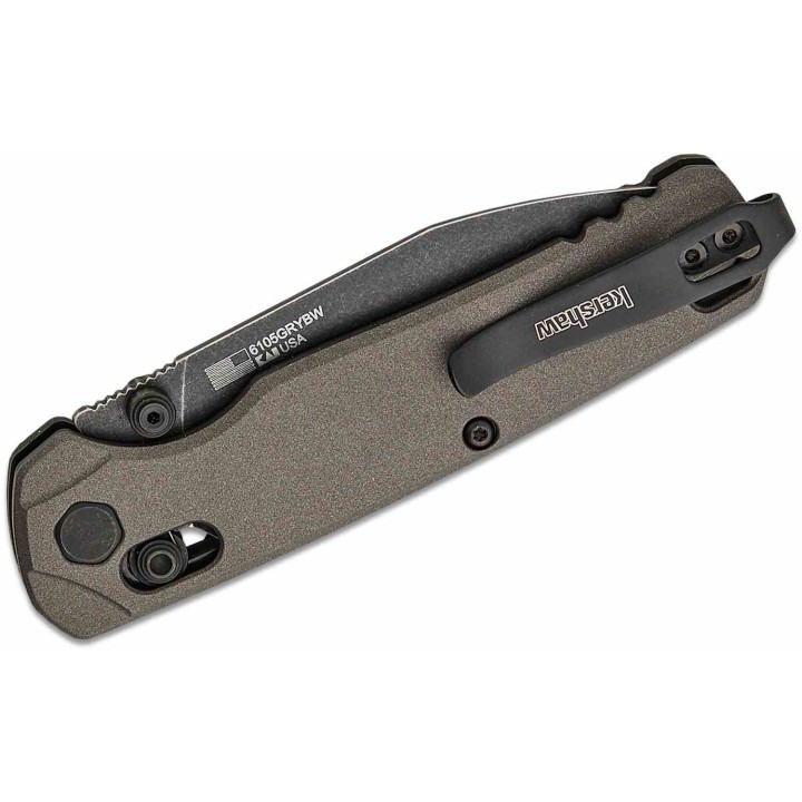 Couteau Kershaw Bel Air DuraLock KVT Lame MagnaCut Manche Alu Gris USA KS6105GRYBW - Livraison Gratuite