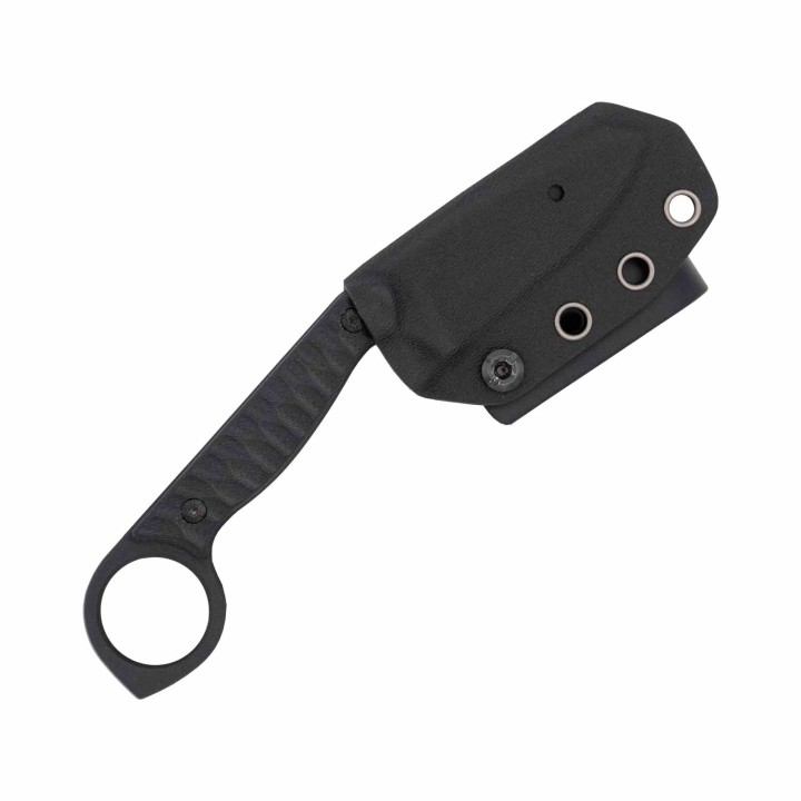 Couteau CobraTec Wolfteeth Lame Acier 14C28N Manche G-10 Noir Etui Kydex CBTWLTBLK - Livraison Gratuite