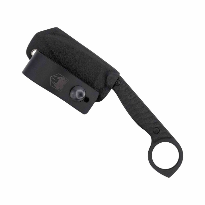 Couteau CobraTec Wolfteeth Lame Acier 14C28N Manche G-10 Noir Etui Kydex CBTWLTBLK - Livraison Gratuite