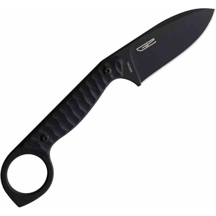 Couteau CobraTec Wolfteeth Lame Acier 14C28N Manche G-10 Noir Etui Kydex CBTWLTBLK - Livraison Gratuite