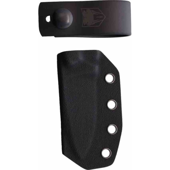 Couteau CobraTec Wolfteeth Lame Acier 14C28N Manche G-10 Noir Etui Kydex CBTWLTBLK - Livraison Gratuite